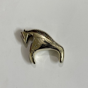 Crochet mural multifonction en laiton argenté, motif cheval et cygne, design créatif, style luxe léger, pour accrocher des outils, décoration murale intérieure - Product Image 2