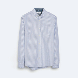 Camisa Casual de Manga Larga a Cuadros para Hombre, 100% Algodón, Cuello Camisero, Antiarrugas, para Otoño - Product Image 1