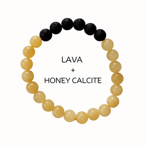 Premium Quality Lava Stone Diffuser Honey Calcite <b>Bracelet</b> Gemstone Beaded Stone Diffuser <b>Bracelet</b> Fashion Jewelry - Product Image 1