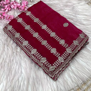 Sari Karsh Exclusivo de Diseño Elegante con Blusa Estilosa, Moderno y Étnico, Última Tendencia India, Ropa de Fiesta Modesta para Mujer - Product Image 1