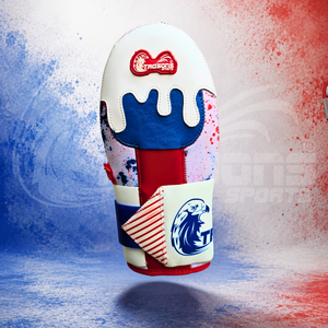 Trqsons Pack de 4 protections de baseball drapeau américain pour frappeur avec emballage en maille et cuir PU - Product Image 6