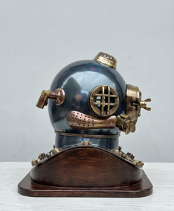 <b>Vintage</b> Nautical Diving Helmet Steel and Aluminum Deep Sea Decorative Maritime Showpiecefor Home Office <b>Bar</b> Restaurant Tabletop - Product Image 1