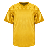 Jersey Sepak Bola Unisex V-Neck Lengan Pendek Bahan Mesh Penyerap Keringat 100% Poliester Warna Solid Dewasa Regular Fit Semua Musim