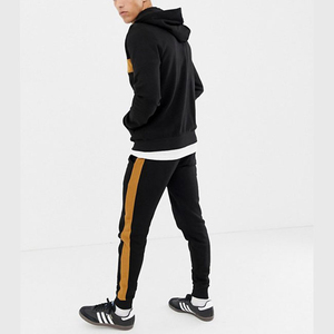 Conjunto de chándal informal de invierno de forro polar, sudadera y pantalones de chándal, chándal personalizado para hombre, conjunto de sudadera holgado de alta calidad y talla grande - Product Image 2