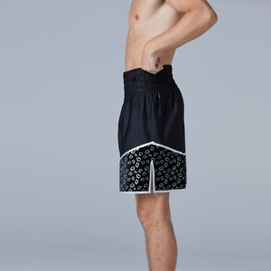 Shorts d'entraînement de boxe pour hommes de couleur noire, longueur genou, respirants, séchage rapide, shorts de club de boxe pour adultes - Product Image 5