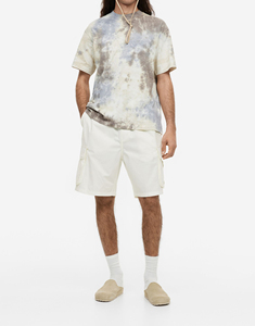 Pantalones Cortos de Mezclilla para Hombre, Diseño Nuevo, Doble Tono de Color, Cuatro Bolsillos, Cierre de Cremallera, Corte Holgado, Hechos a Medida - Product Image 1