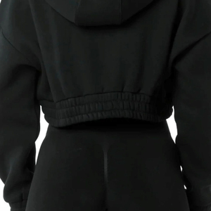 Hoodies personnalisés pour femmes, style streetwear, couleur unie, effet délavé, en coton molletonné, coupe oversize, respirants, anti-plis, OEM en gros - Product Image 2