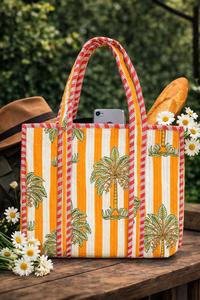 Bolsos de Mano de Algodón para Mujer con Estampado Artesanal, Bolsos de Compras, Bolsos de Playa, Bolsos Casuales, Bolsos de Mano Tradicionales Indios, Étnicos, de Lujo, Hermosos - Product Image 5