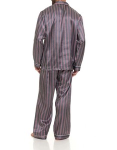 Pijamas de Seda Satinada de la Mejor Calidad, Ropa de Dormir para Hombre de Manga Larga para Primavera y Otoño, Color Sólido, Ropa Casual para el Hogar, Logotipo Personalizado - Product Image 2
