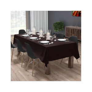 Mantel de algodón gris OEM ODM listo para enviar, 140x240 cm, 200 GSM, con costura en zigzag roja para restaurantes de hoteles de lujo y pedidos al por mayor - Product Image 3