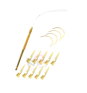 Kit d'outils pour extensions capillaires en acier inoxydable, nouvelle arrivée, vente chaude, pinces dorées avec outil à boucle et crochet pour usage commercial - Product Image 5