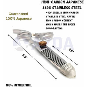 Tijeras de Entresacar de Acero Inoxidable de 28 Dientes con Tornillo de Tensión Ajustable para Diestros, para Peluquería Profesional - Product Image 2