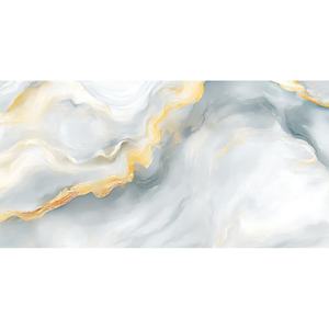 Carreaux de sol en porcelaine gris clair et veiné or, style abstrait moderne, décoration intérieure, revêtement mural - Product Image 4