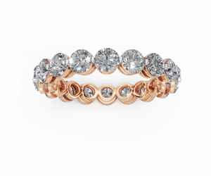 Pendentif Breloque en Diamant de Synthèse Taille Émeraude à Queue Bifurquée Or Jaune Rose 9k 14k 18k 0.631 37 Pierres Bijou de Luxe Cadeau de Mariage - Product Image 1