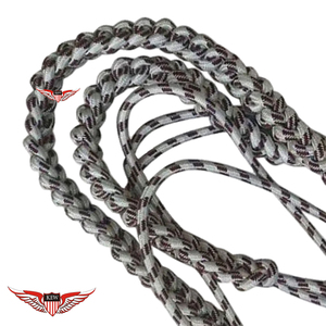 <b>Black</b> And Silver Aiguillette Shoulder <b>Cords</b> Aiguillette Twisted Aiguillette with Metallic Tip - Product Image 3
