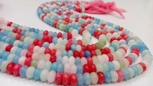 Cuentas de Cuarzo Aguamarina Natural Multicolor, Lisas, de 8 mm, Vendidas por Hilo de 8 Pulgadas de Largo - Product Image 2