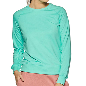 <b>Women</b> Basic Fleece Pullover Sweatshirt Plain <b>Long</b> Sleeve Crewneck <b>Jumper</b> - Product Image 2