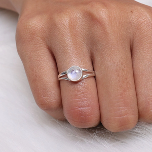 Natural Moonstone <b>Ring</b> Handmade Gemstone Jewelry Dainty <b>Boho</b> <b>Ring</b> Unique Gift for Girls & women's - Product Image 2