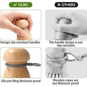 Set di 2 Spazzole per Lavaggio Piatti con Manico Corto, Spazzole per Pulizia Cucina, Spazzola per Piatti - Product Image 2