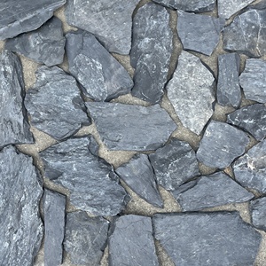 Dalles de pierre irrégulières à surface éclatée, revêtement mural extérieur rustique, durable, surface naturelle brossée, mélange gris, blanc, beige - Product Image 5