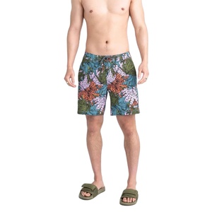 Pantalones cortos de playa para hombre, transpirables, de poliéster, respetuosos con el medio ambiente y sostenibles, con patrón sólido - Product Image 1