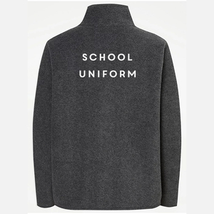 เสื้อสเวตเชิ้ตแบบซิปเต็มตัว ผ้าฝ้าย 85% โพลีเอสเตอร์ 15% สำหรับเด็กชายและเด็กหญิง  แบบคลาสสิก เนื้อผ้านุ่ม สีพื้น สำหรับใส่ไปโรงเรียน - Product Image 2
