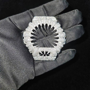 Lunette de montre de luxe faite à la main en moissanite sertie de pierres pour DW6900 VVS, kit de modification style Hip Hop - Product Image 1