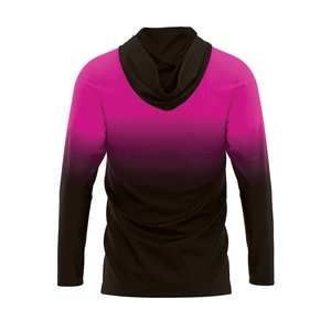 Maillot de football pour homme à manches longues, dégradé violet et noir, sublimé, en polyester respirant, coupe classique, toutes saisons - Product Image 5