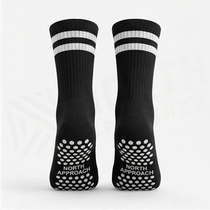 Yoga Sports Crew <b>Socks</b> Black Striped Breathable for Adults Summer Yoga Activity - Product Image 2