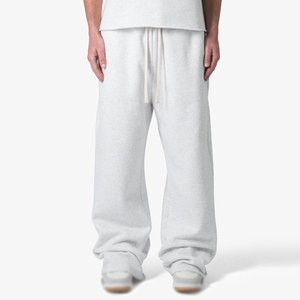 กางเกงวอร์มเอวสูงทรงคลาสสิกสำหรับผู้ชาย ผ้าฟลีซระบายอากาศ เป็นมิตรกับสิ่งแวดล้อม ทรงหลวมสำหรับเล่นกีฬาและสวมใส่ลำลอง - Product Image 1