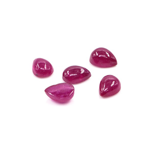 Rubíes naturales de Bangkok calibrados en forma de pera de 5x7 mm, rubíes naturales sueltos en forma de cabujón para la fabricación de joyas, listos para usar. - Product Image 3