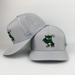 หมวกแก๊ปทรงโค้ง 5 ชิ้น ดีไซน์หรูหรา ผลิตจากโพลีเอสเตอร์/คอตตอน ปรับขนาดได้ พร้อมโลโก้ปัก ตกแต่งเชือกแบบกอล์ฟ รูระบายอากาศแบบเลเซอร์คัท เหมาะสำหรับกีฬาเบสบอล - Product Image 2