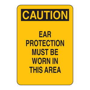 Panneau de signalisation de sécurité intérieur/extérieur : Protection auditive requise pour les zones de travail bruyantes - Product Image 2