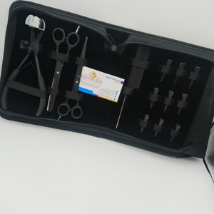 Kit d'outils de pose d'extensions capillaires de haute qualité : Pince à extensions adhésives en acier inoxydable avec boucle et pinces - Product Image 3