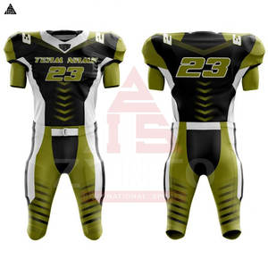 ชุดยูนิฟอร์มอเมริกันฟุตบอลแบบสั่งทำพิเศษ พิมพ์ลายโลโก้ด้วยเทคนิค Sublimation  จำนวนสั่งขั้นต่ำน้อย ขายส่งชุดกีฬาอเมริกันฟุตบอลแบบสั่งทำพิเศษ - Product Image 4