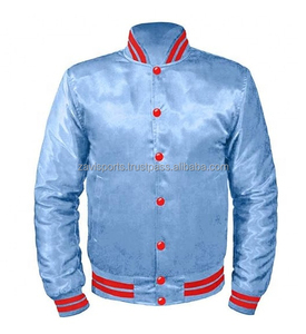 Veste en satin, veste de baseball universitaire pour hommes, livraison rapide, logo personnalisé, veste universitaire en satin, 100% satin pour hommes, équipe de football - Product Image 4