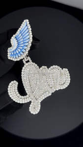 Colgante de hiphop de moissanita sólido personalizado para hombre, nuevo estilo de moda, nombre de letra grande personalizado, plata 925 con fianza de esmalte personalizada - Product Image 2