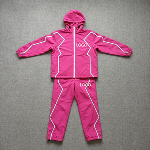 Ensemble de survêtement sportif vintage en coton brodé de dentelle avec logo personnalisé de haute qualité pour femme, avec passepoil, fermeture éclair, 2 pièces, hiver - Product Image 6