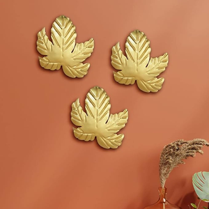 Décoration murale en métal en forme de feuille, style contemporain, pour intérieurs résidentiels et commerciaux - Product Image 2