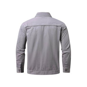 Industrial <b>Work</b> Jacket <b>Men</b> Cotton Workwear Durable Protective Jacket Long Sleeve Safety Jacket Multi Pocket <b>Work</b> Construction - Product Image 3