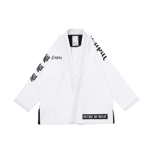 Kimono de BJJ blanc pour homme, coupe classique, 100% coton, logo brodé, vêtements d'arts martiaux pour adultes - Product Image 1