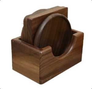 แผ่นรองแก้วเรซิ่นลายไม้ดีไซน์ใหม่สำหรับโต๊ะครัวในบ้าน - Product Image 1