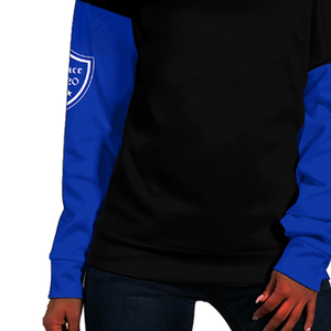 Chemises épaules dénudées OEM 1920 Zeta Phi Beta, broderie bleue et noire Zita et logo en chenille, chemises épaules dénudées grecques pour femmes - Product Image 3