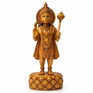 Statue en bois du Dieu hindou Hanuman Ji, Murti en bois de Bajrangbali, Idole de dieu hindou, Décoration de Mandir, Cadeau spirituel pour la maison, Décoration de Puja à domicile - Product Image 2