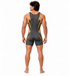 Combinaisons de lutte personnalisées pour hommes en polyester de haute qualité, sublimées, pas chères, vêtements de sport, combinaison de course - Product Image 2