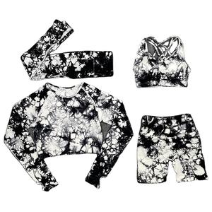 Ropa deportiva Mujer logotipo personalizado ropa de entrenamiento traje mujer ropa deportiva conjunto activo cintura alta sin costuras fitness yoga conjuntos mujeres - Product Image 1