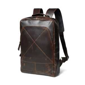 ZOLO LEATHERS Classic Vintage Luxury Crazy Horse Leather Backpack-Anti-Theft Zipper Closure Waterproof Travel Laptop <b>Bag</b> - Product Image 1