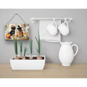 Affenpinscher Automne Cuisine Tenture Murale Impressions Nouveau Multicolore Aluminium Métal Signe pour la Décoration Intérieure Porte Plaque Suspendue pour la Cuisine - Product Image 3