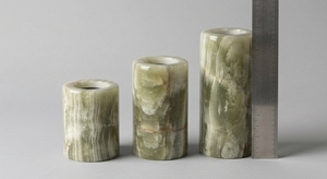Natural Onyx Cylinder Pillar Candle Holder Tri Height <b>Set</b> Handmade Stone Candlestick Wedding Dining Wholesale Custom Logo - Product Image 4