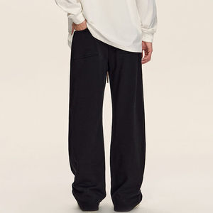 กางเกงวอร์มผู้ชายระบายอากาศได้ดี น้ำหนักเบา ทรงขากว้าง สไตล์ลำลอง เอวยางยืด สีเข้มฟอก ทรงโอเวอร์ไซส์ สตรีทแวร์ - Product Image 2